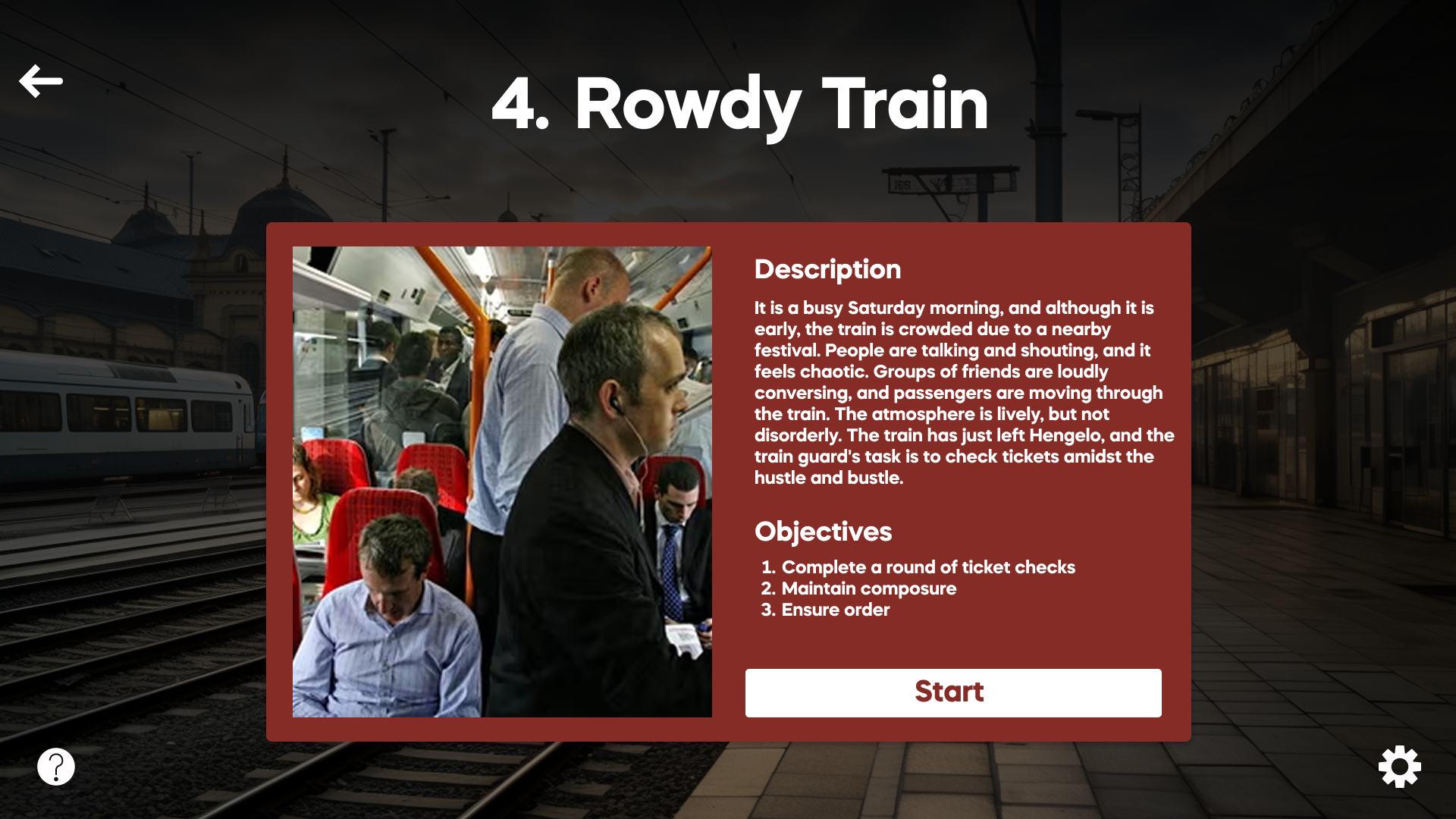 Level 4: Rowdy Train - Noisy Crowds & Dismissive Behavior