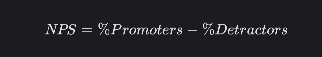Net Promoter Score calculation metric scale breakdown